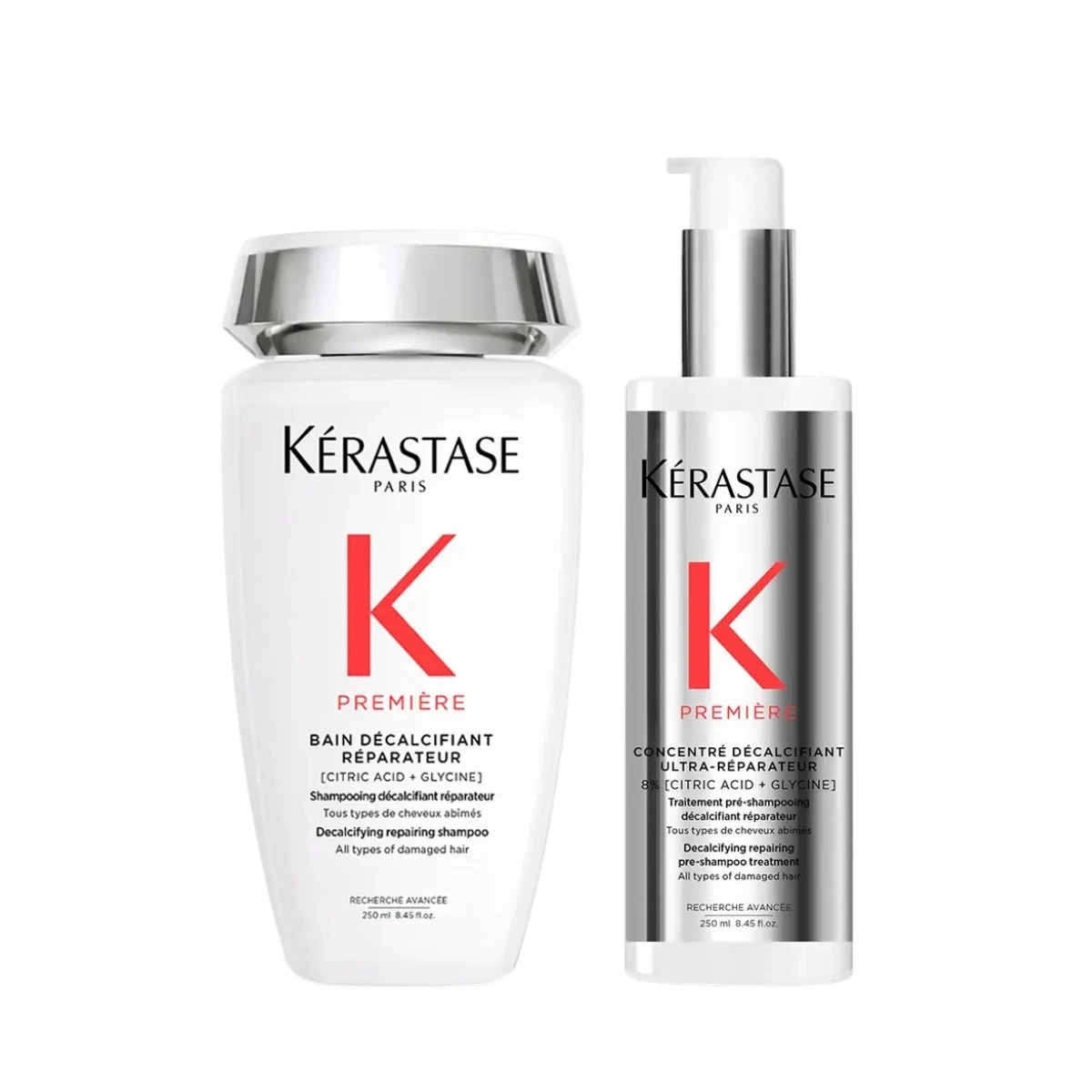 Kit Premiére Descalcificant Kérastase: Shampoo + Concentré. Reparador