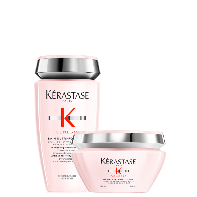 Kit Genesis Kérastase: Bain Nutri Fortifiant + Masque Reconstituant. Anticaída