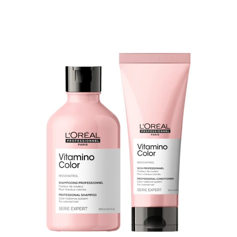 Kit  L´Oréal Vitamino Color: Shampoo + Acondicionador. Cuidado del color
