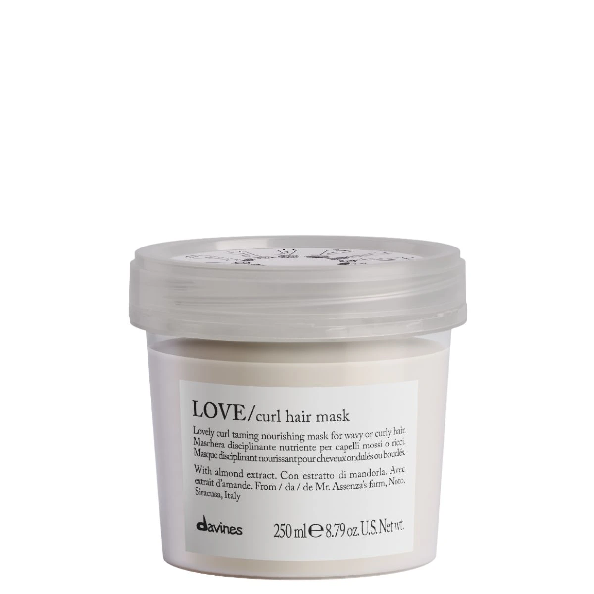Máscara Love Curl Davines 250ml. Rulos