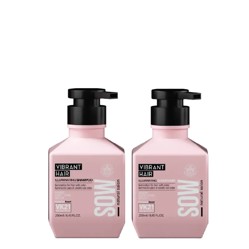 Kit Vibrant Hair Sow: Shampoo + Acondicionador. Protector de color