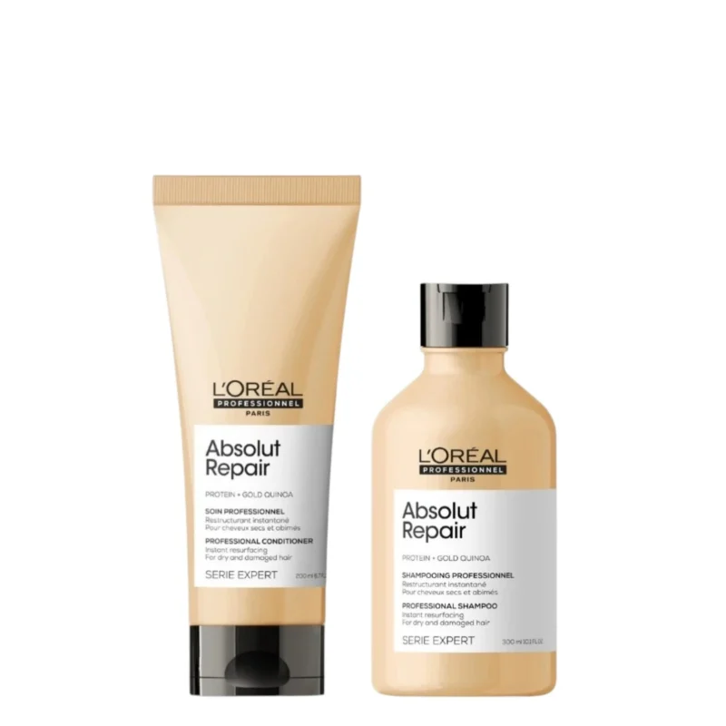 Kit L´Oreál Absolut Repair: Shampoo + Acondicionador + Regalo Tote Bag. Reparación