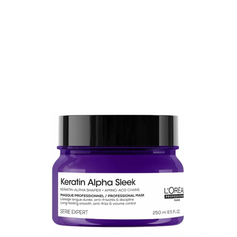 Máscara L’Oréal Keratin Alpha Sleek 250ml. Anti-frizz