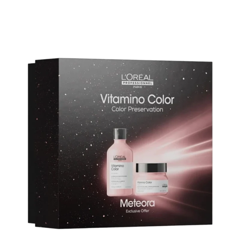 Set Meteora Duo L´Oréal Vitamino Color: Shampoo + Máscara. Para cabellos teñidos