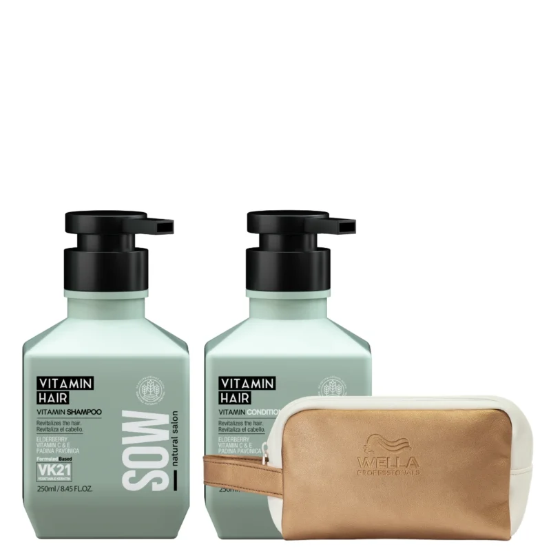 Kit Vitamin Hair Sow: Shampoo + Acondicionador + Regalo. Nutritivo Hidratante