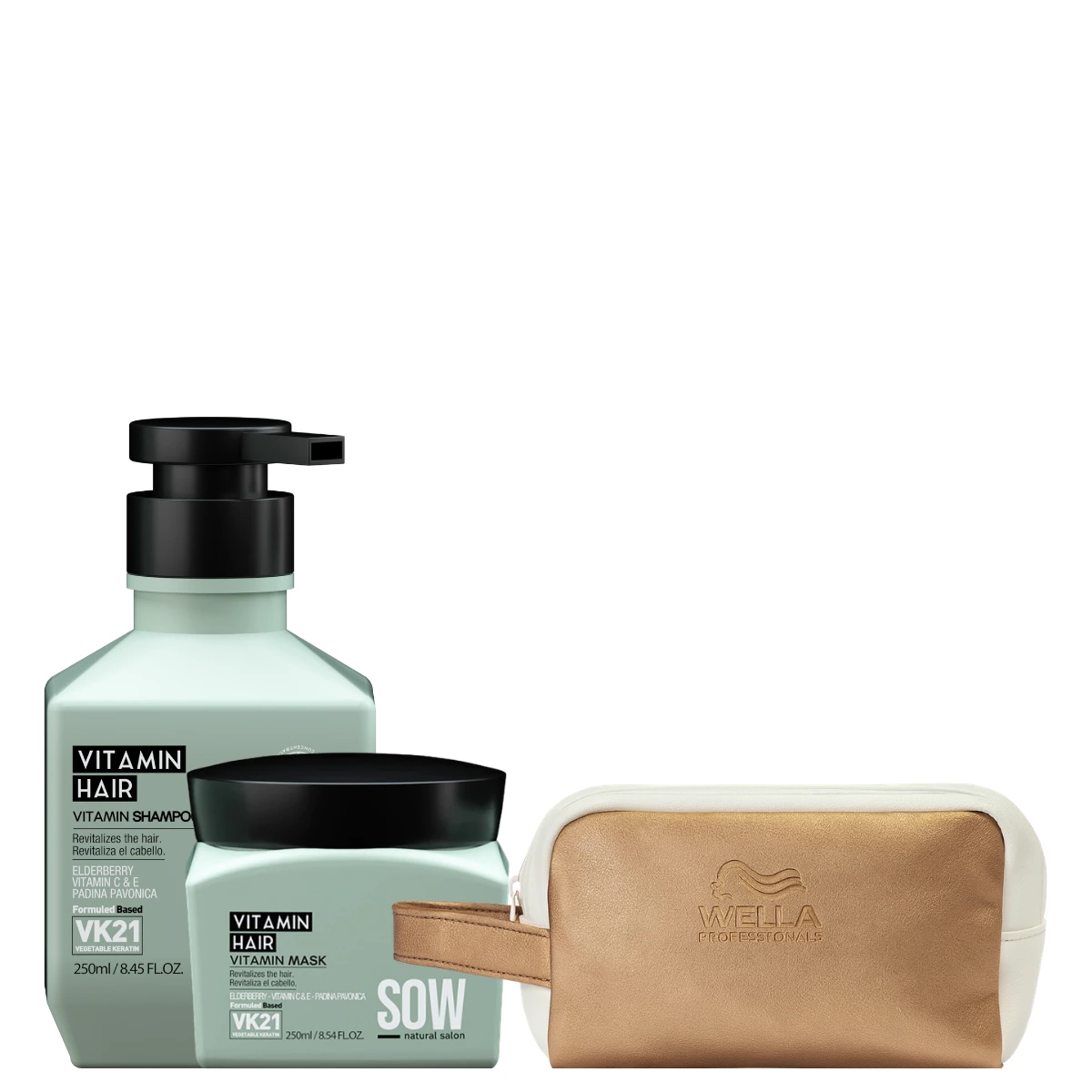 Kit Vitamin Hair Sow: Shampoo+ Máscara + Regalo. Nutritivo Hidratante - VipStore