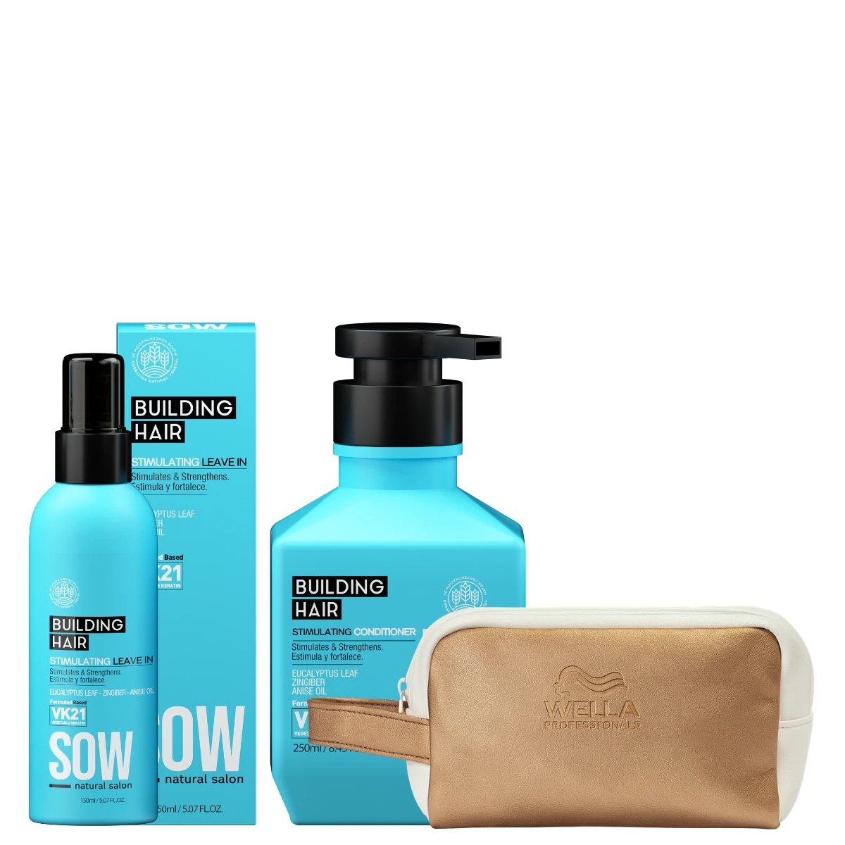 Kit Building Hair Sow: Acondicionador + Tónico Stimulating Leave In. Estimulante Capilar - VipStore